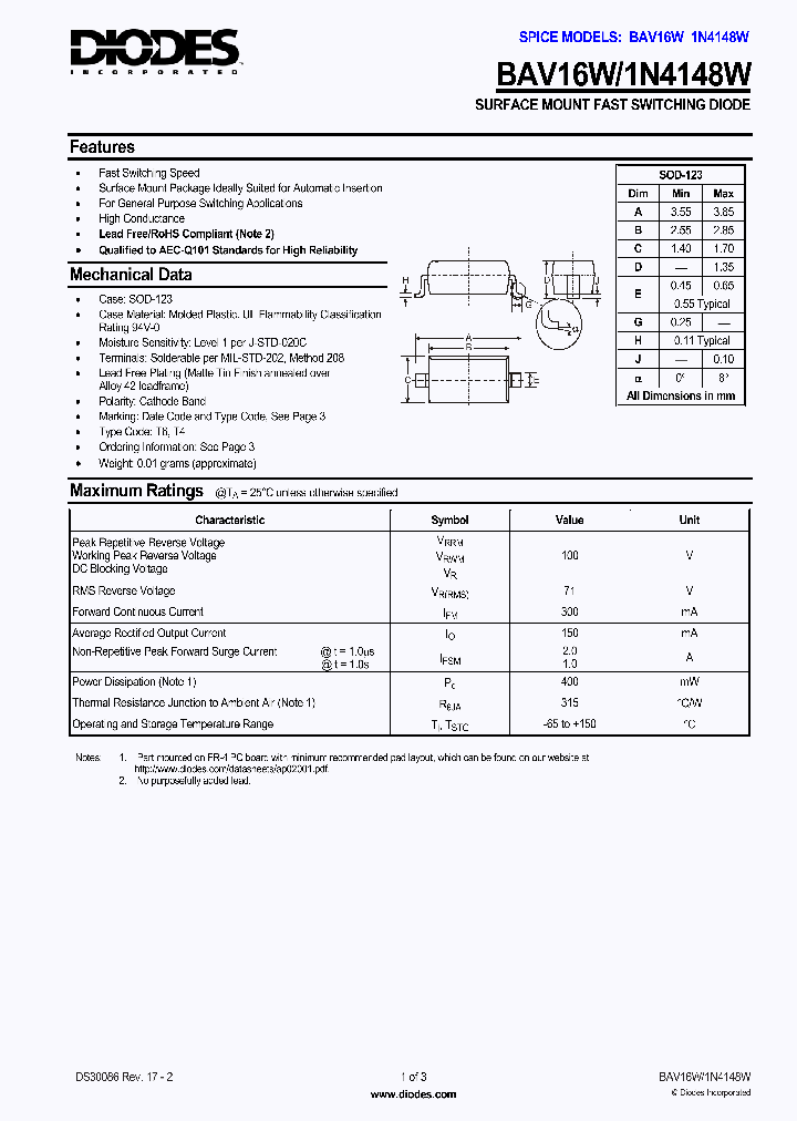 BAV16W-7-F_4793582.PDF Datasheet