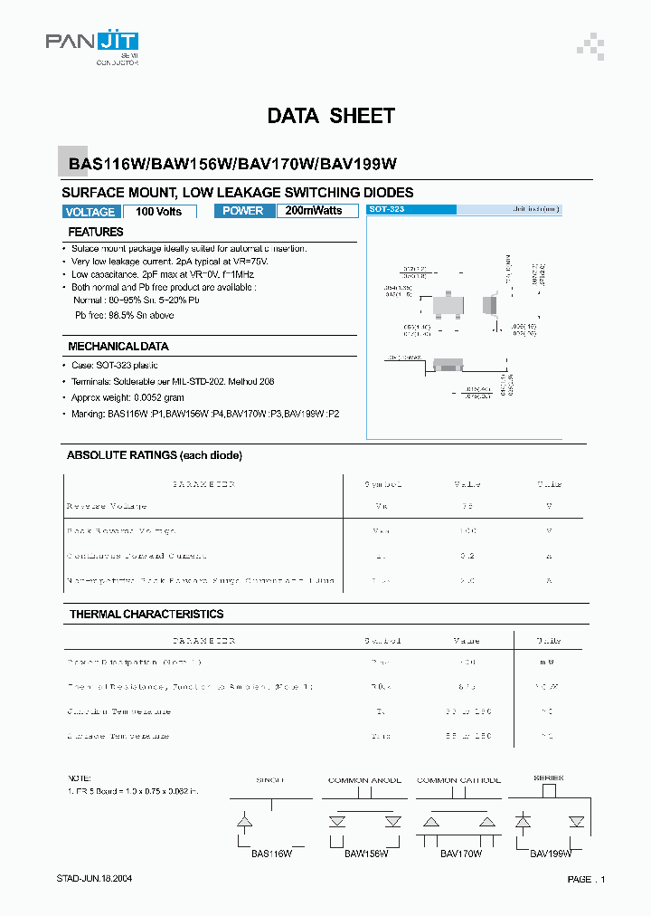 BAV170W_4511003.PDF Datasheet