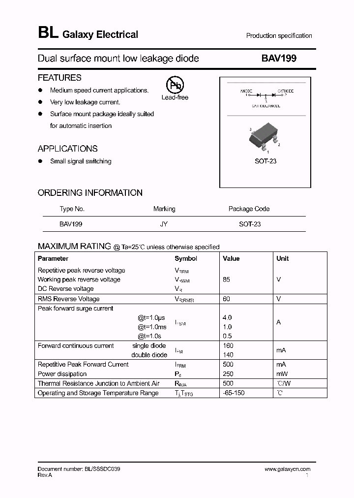 BAV199_4343850.PDF Datasheet