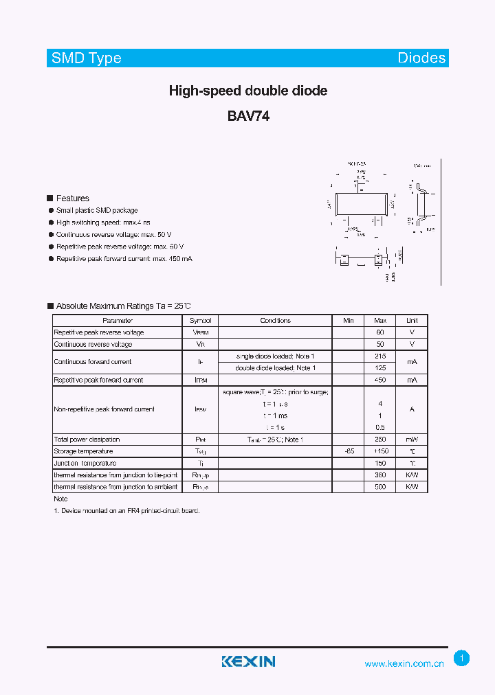 BAV74_4322202.PDF Datasheet