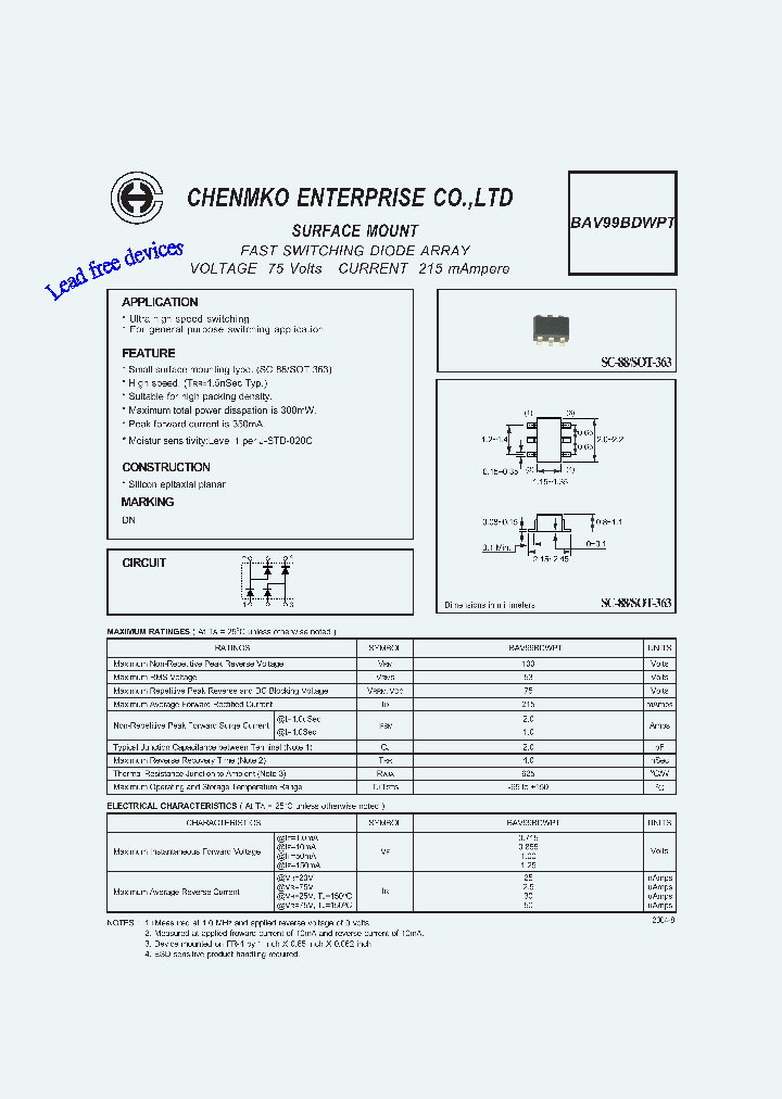 BAV99BDWPT_4444630.PDF Datasheet