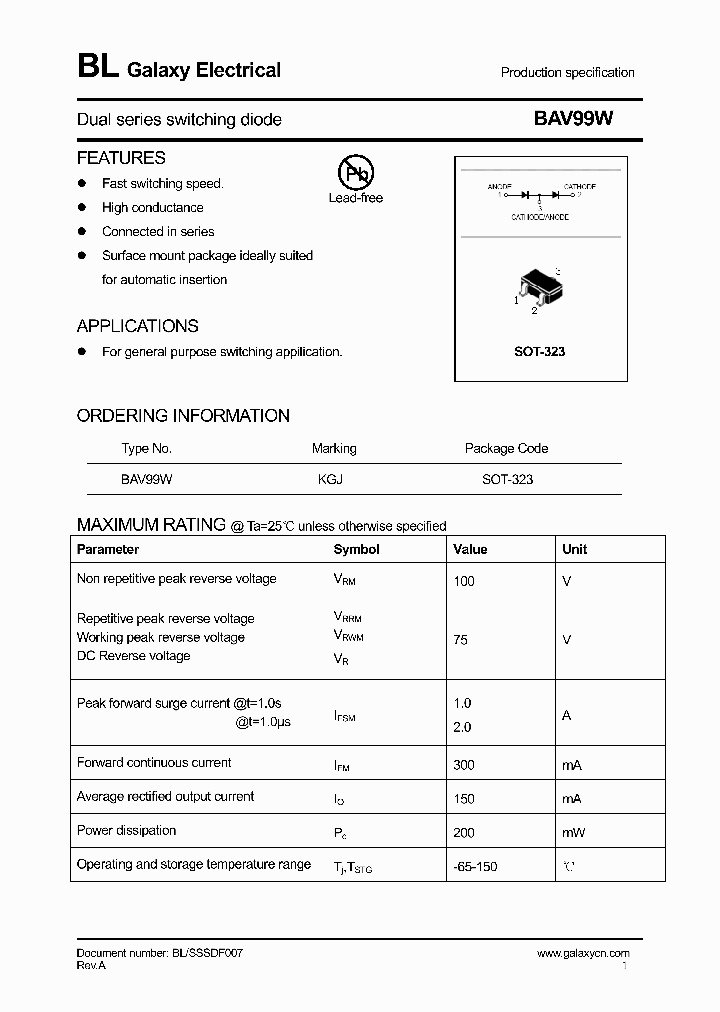 BAV99W_4216631.PDF Datasheet