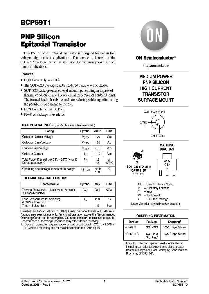 BCP69T1_4690193.PDF Datasheet