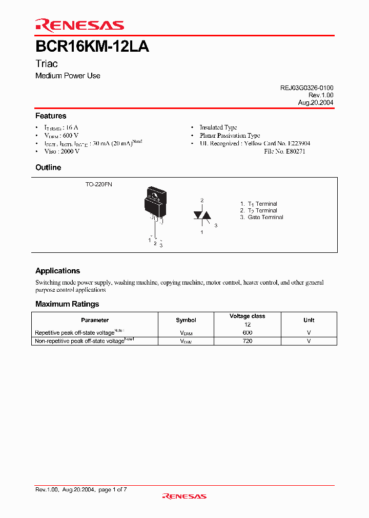BCR16KM-12LA_4806230.PDF Datasheet