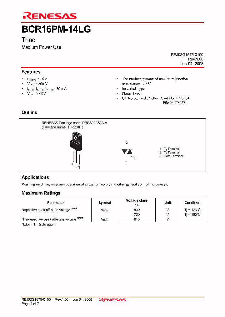 BCR16PM-14LG_4342035.PDF Datasheet