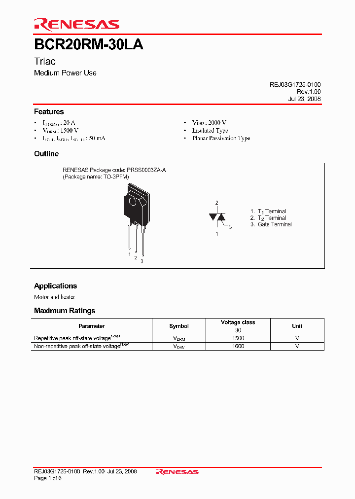 BCR20RM-30LA_4788045.PDF Datasheet