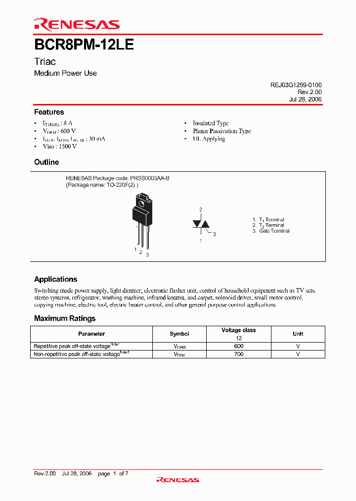 BCR8PM-12LE-A8_4692279.PDF Datasheet