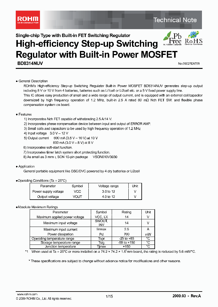 BD8314NUV_4694408.PDF Datasheet