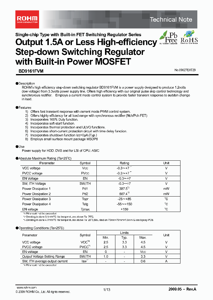 BD9161FVM_4648885.PDF Datasheet
