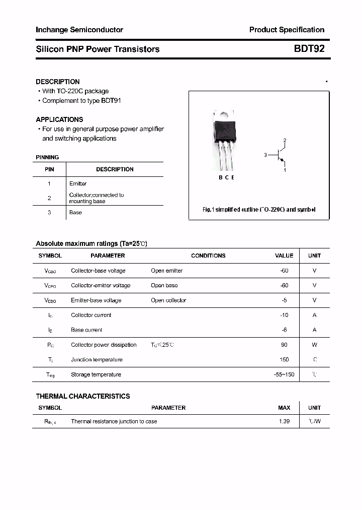 BDT92_4357287.PDF Datasheet