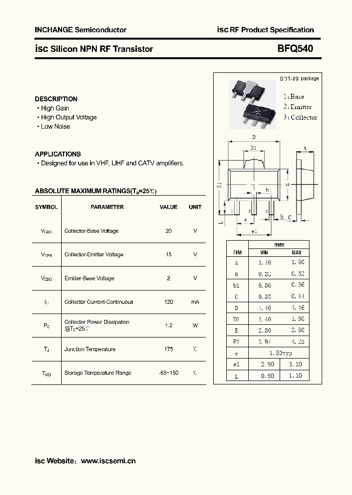 BFQ540_4304943.PDF Datasheet