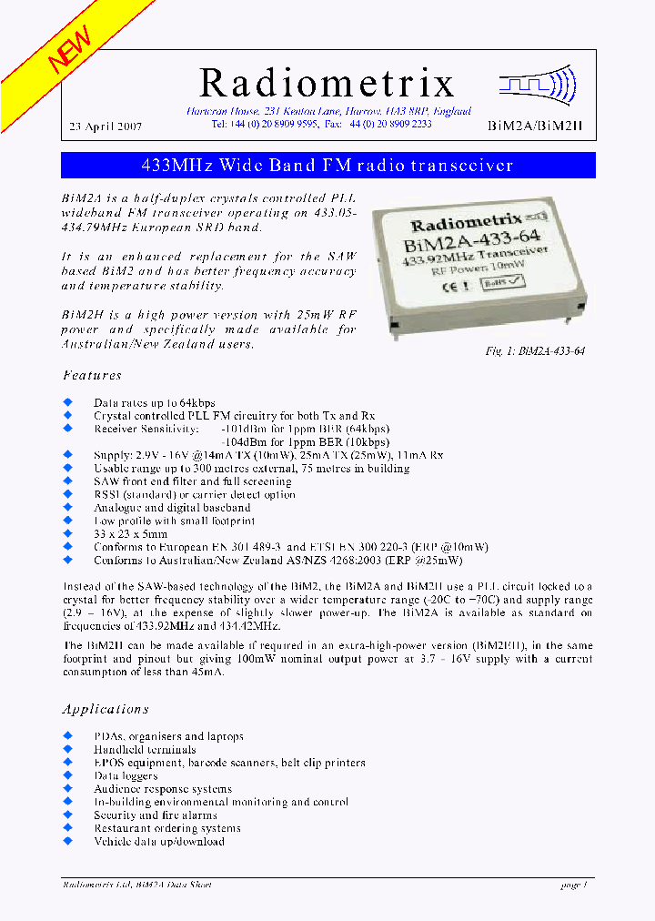 BIM2EH-433-10_4167966.PDF Datasheet