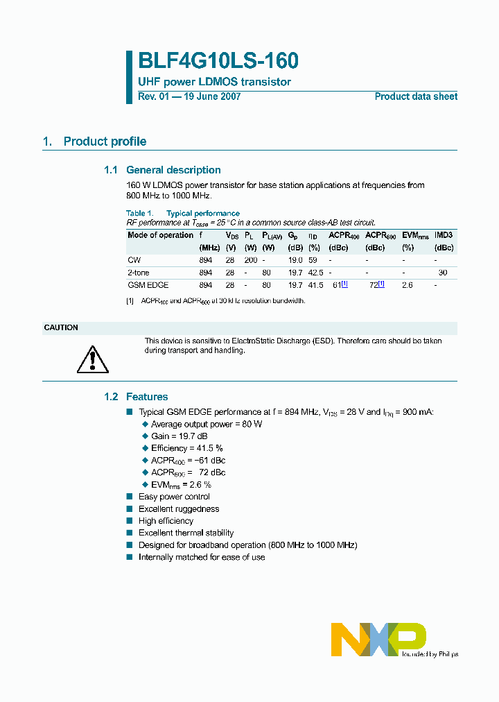 BLF4G10LS-160_4879920.PDF Datasheet