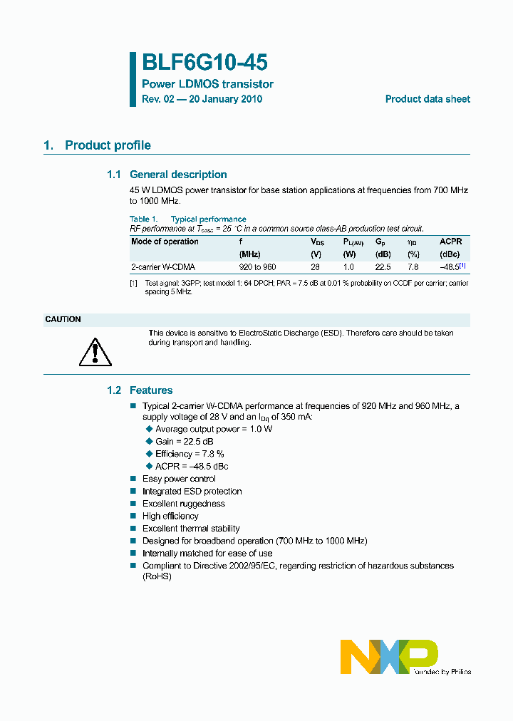 BLF6G10-45_4648500.PDF Datasheet