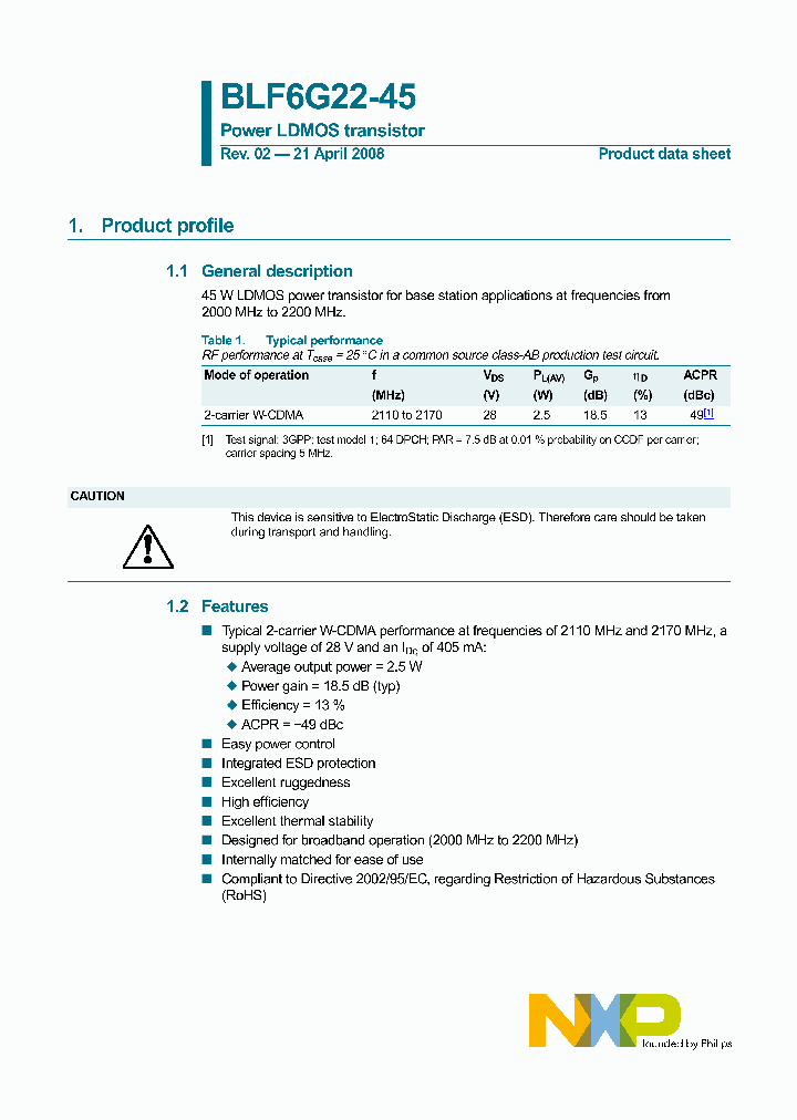 BLF6G22-45_4715250.PDF Datasheet
