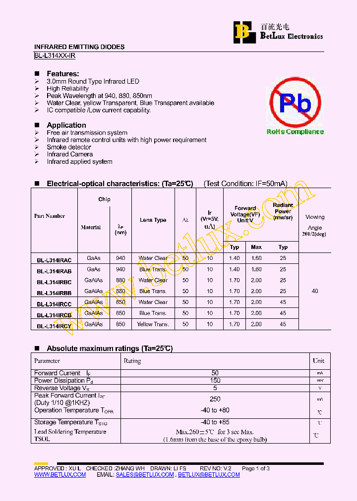 BL-L314IRBB_4664359.PDF Datasheet