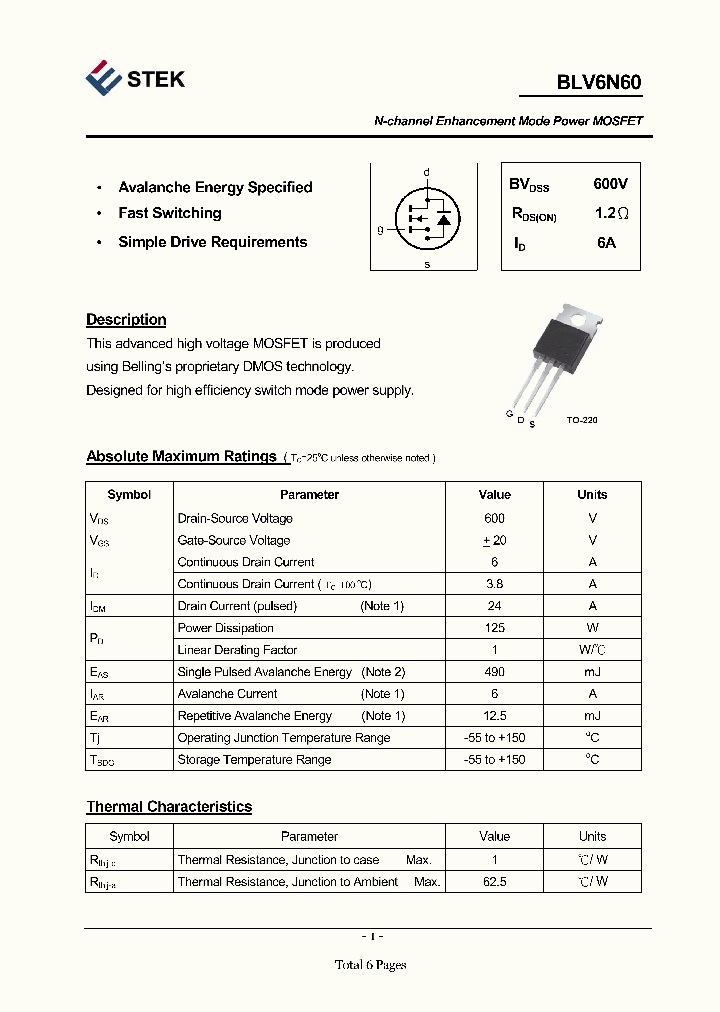 BLV6N60_4313017.PDF Datasheet