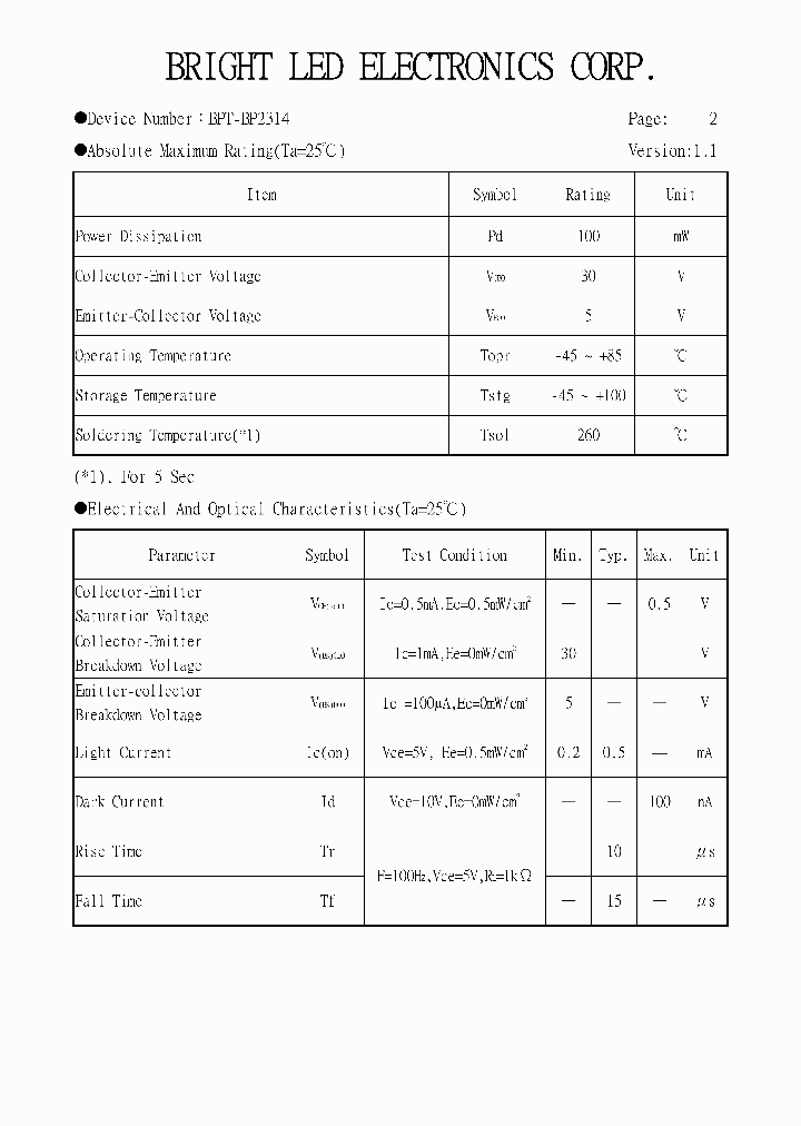 BPT-BP2314_4293422.PDF Datasheet
