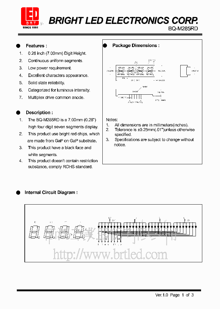 BQ-M285RD_4741179.PDF Datasheet