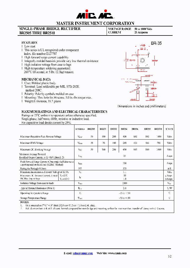 BR2510_4422604.PDF Datasheet