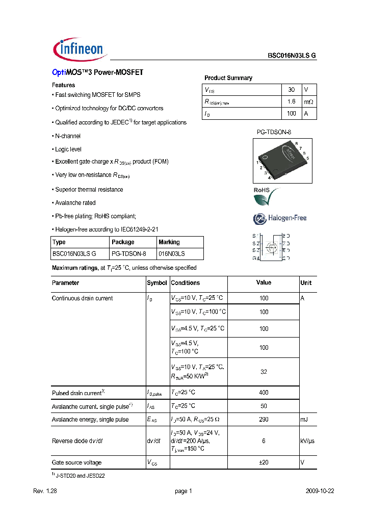 BSC016N03LSG_4908091.PDF Datasheet