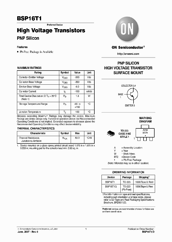 BSP16T1G_4923701.PDF Datasheet