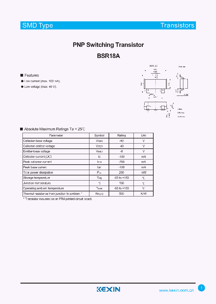 BSR18A_4552894.PDF Datasheet