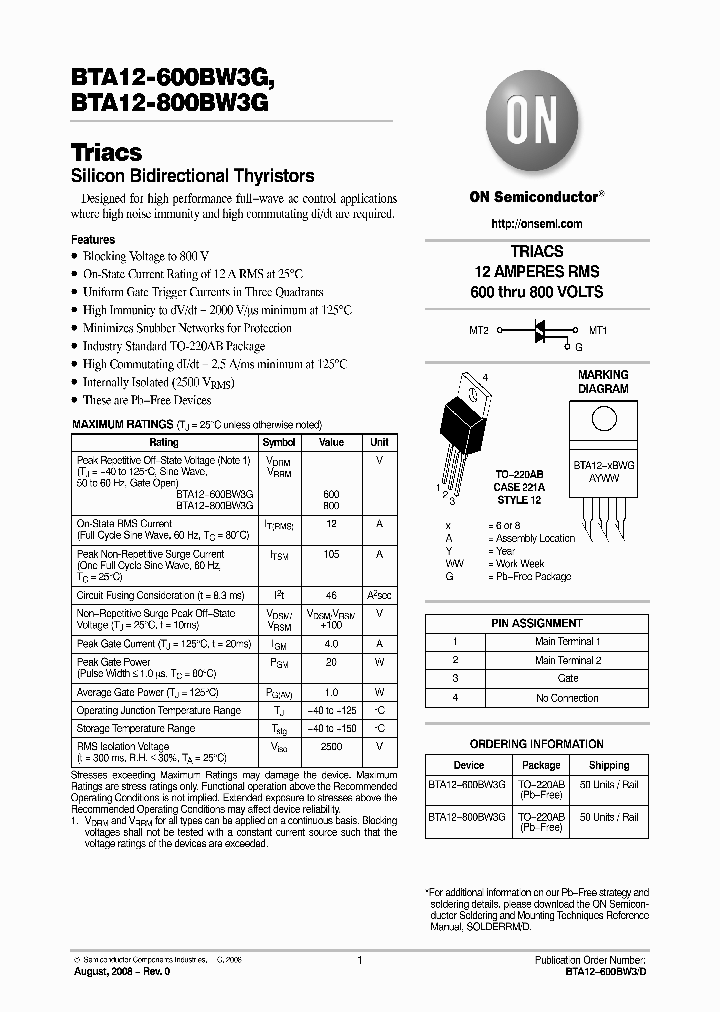 BTA12-600BW3G_4570500.PDF Datasheet