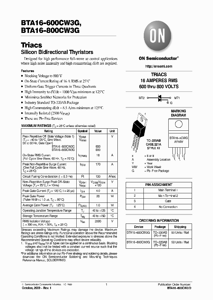 BTA16-600CW3G_4668385.PDF Datasheet