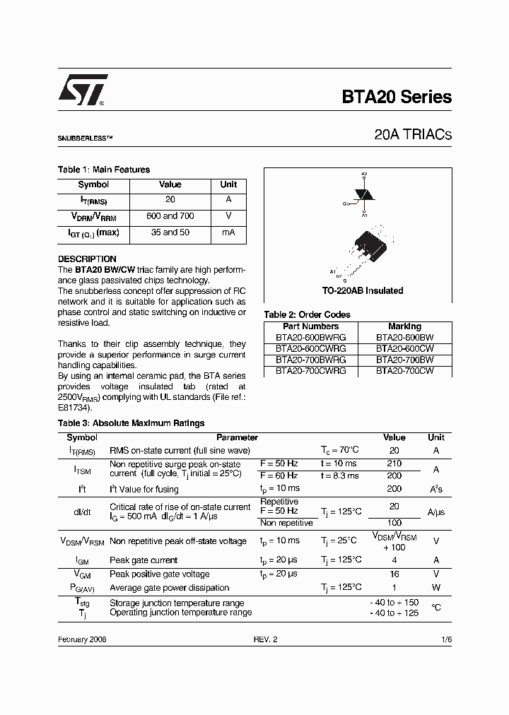BTA20-600BWRG_4213275.PDF Datasheet