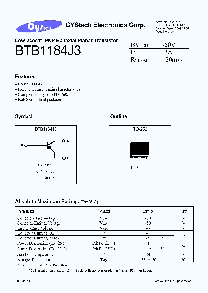BTB1184J3_4907207.PDF Datasheet