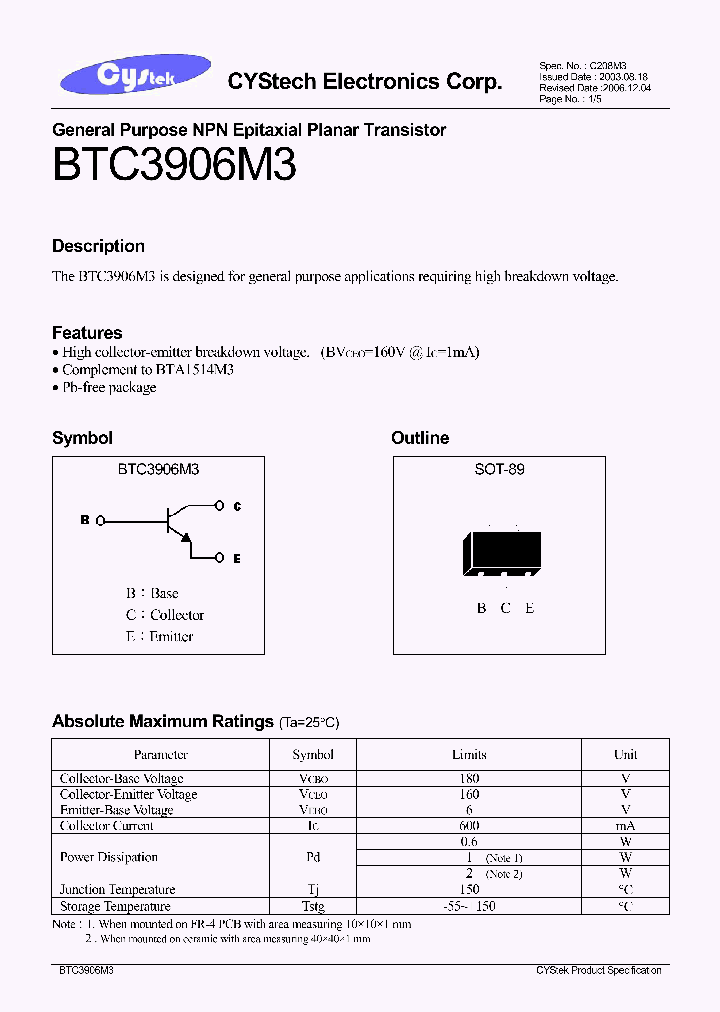BTC3906M306_4654632.PDF Datasheet