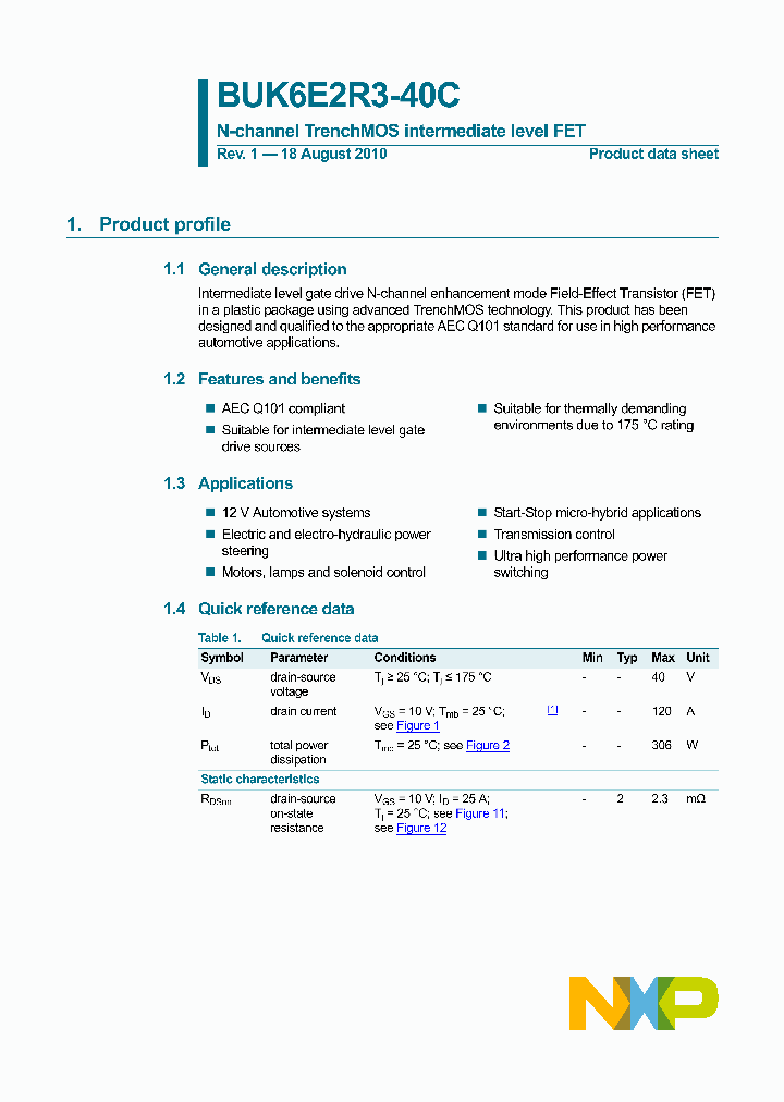 BUK6E2R3-40C_4771241.PDF Datasheet