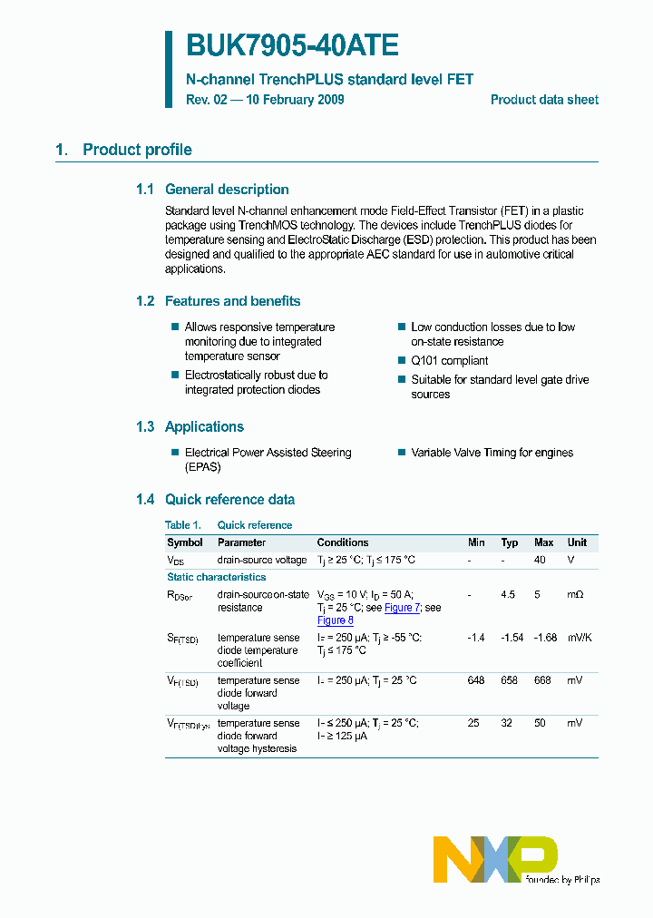BUK7905-40ATE_4578909.PDF Datasheet