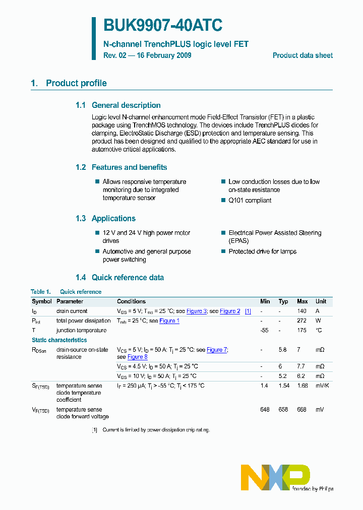 BUK9907-40ATC_4694437.PDF Datasheet