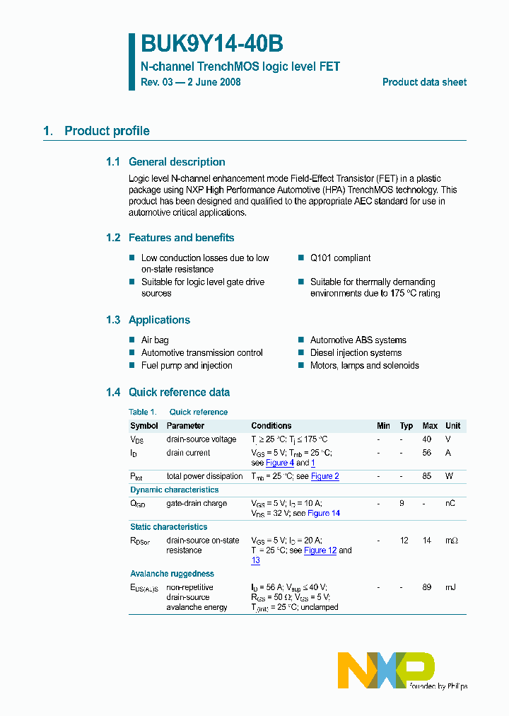 BUK9Y14-40B_4660770.PDF Datasheet