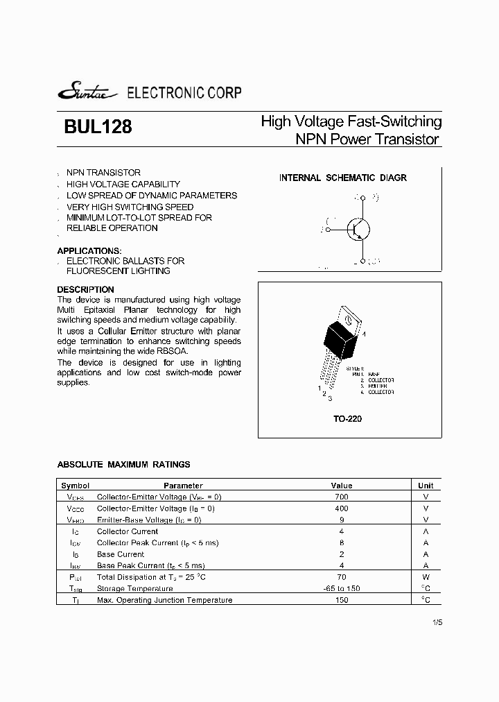 BUL128_4285464.PDF Datasheet