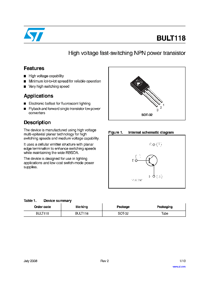 BULT11808_4366938.PDF Datasheet