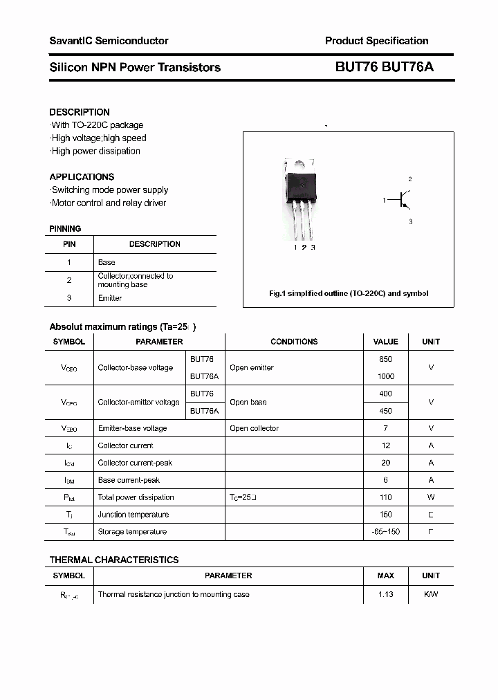 BUT76_4385295.PDF Datasheet