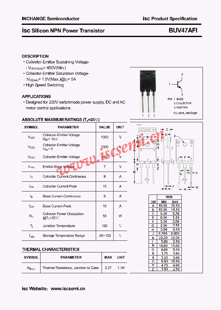 BUV47AFI_4462515.PDF Datasheet