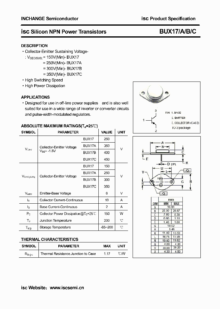 BUX17_4328089.PDF Datasheet