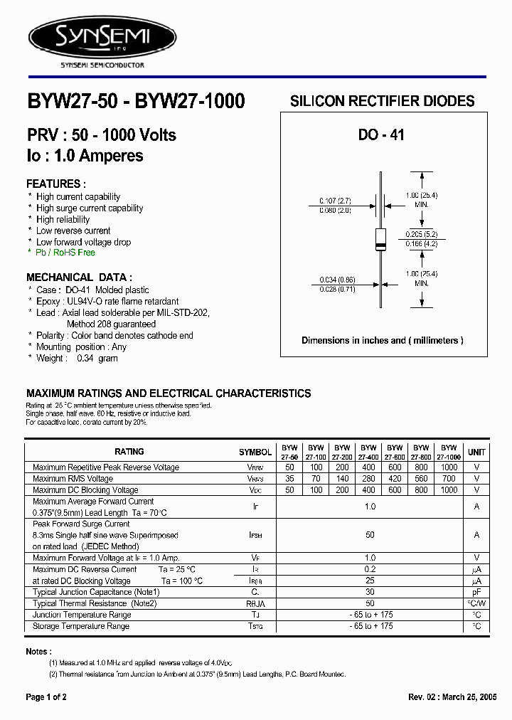 BYW27-100_4450533.PDF Datasheet