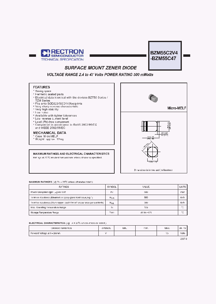 BZM55C4V3_4556316.PDF Datasheet