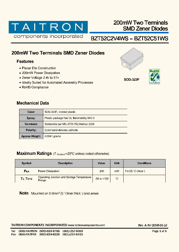 BZT52C14WS_4566663.PDF Datasheet