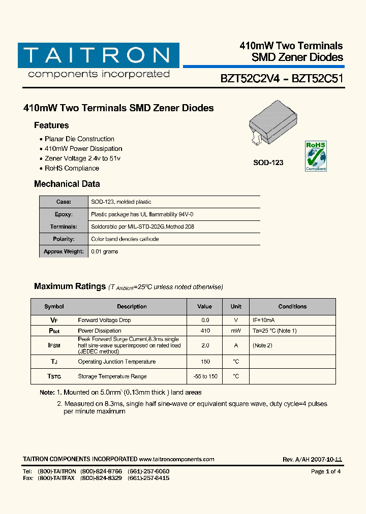 BZT52C2V4_4545222.PDF Datasheet