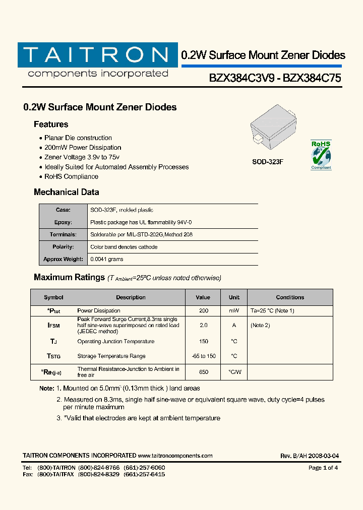 BZX384C75_4230550.PDF Datasheet