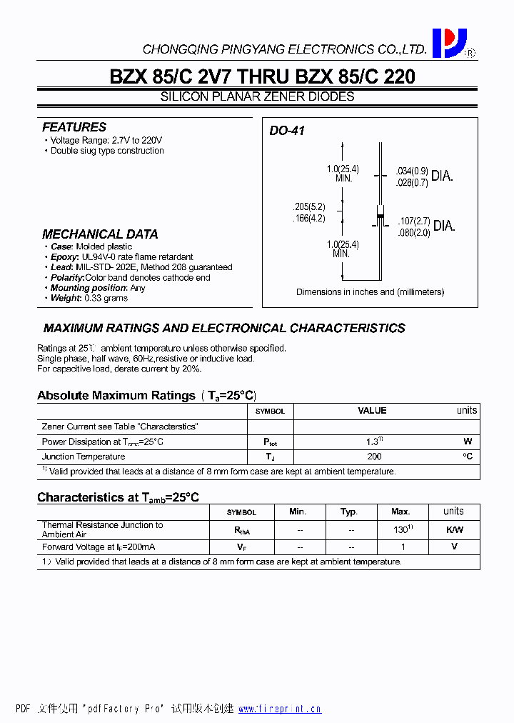 BZX85C43_4410243.PDF Datasheet