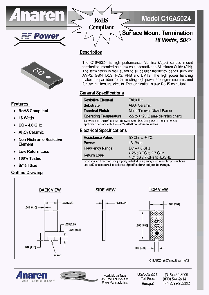 C16A50Z4_4790555.PDF Datasheet
