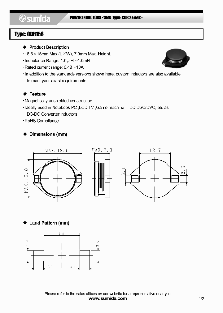 CDR156NP-100LB_4675464.PDF Datasheet