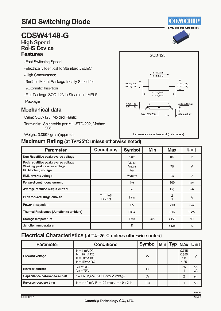 CDSW4148-G_4621984.PDF Datasheet